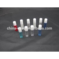 plastic roller bottle/mini eco packaging PET bottle/5ml roll on bottle with glass ball